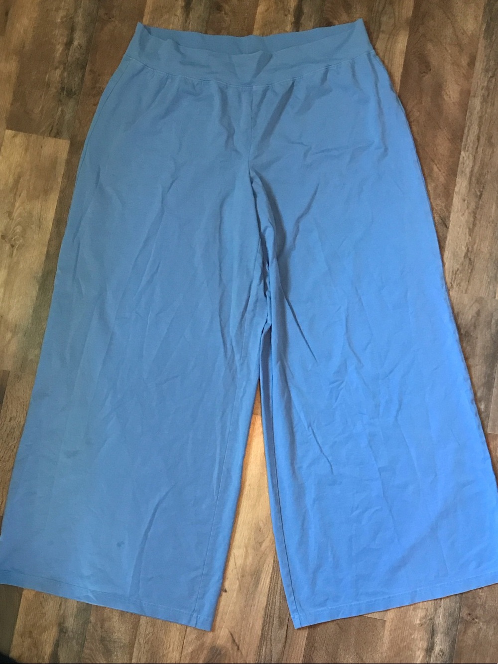 Aerie Offline Wide-Leg Pull-On Pants in Light Blue